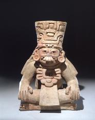 Seated Funerary Urn. Unknown Artist, Mexican (Pre-columbian). Monte Alban III, 250 750 A.D.