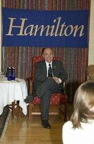 Former NYC Mayor Rudy Giuliani Talks with Hamilton Students