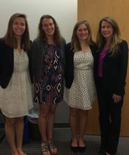 From left: Abigail Armstrong '15, Morgan Lane '16, Rachel Landman '15 and Colleen Deacon.