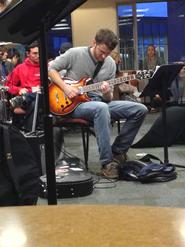 George Taliaferro '15 performs with the Jazz Combo in McEwen.