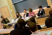 Alumni with careers in government and public policy advised current students on careers.