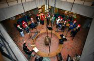 The Brass Ensemble performs at the McEwen Rock.