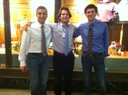 Nicholas Solano '14, Evan Warnock '14 and Eren Shultz '15 at the Harvard conference.