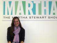 Hayden Kiessling '12 at the Martha Stewart Show set.