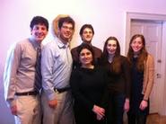 Jewish Chaplain Anat Guez (front) with the Hillel Student Executive Board.