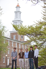 HillFresh founders Geoff Ayers '11, Jeremy Young '12, Faton Begolli '13, Matt Nudell ' 11 and Jack Dunn '12.