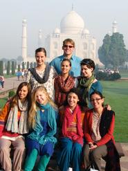 Hamilton students in India with program director Prof. Lisa Trivedi and assistant director and Hamilton alumnus Jack Reigeluth '07.