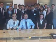 Students in the Washington Program with Stuart Ingis '93 and Birch Bayh.