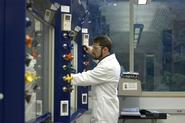 Professsor Ian Rosenstein in the organic chemistry lab.