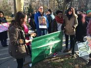 Professor Maurice Isserman with Hamilton students at the NYC Millions March