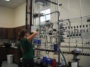 Jenn Santoro '11 inserts samples into the