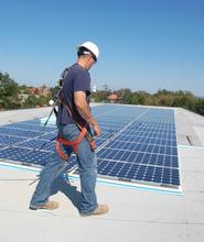 Solar arrays were installed on the roof of Kirner-Johnson in September, 2008