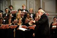 G. Roberts Kolb conducts the Hamilton College Choir.