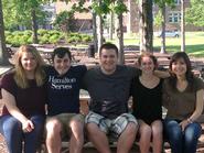 Shea Nagle '16, Ben Ligas '14, Scott Pillette '14, Sally Bourdon '15, Nicole LaBarge '15.