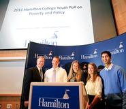 Prof. Paul Hagstrom, Lukas Bridenbeck '13, Rebekah Gibson '12, Sarah Flisnik '12, CJ Dayananda '12.