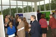 Students displayed the results of their summer research at a poster session in KJ.