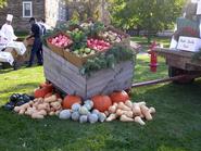 Bon Appetit employees and local farmers get ready for the Eat Local Challenge on campus.