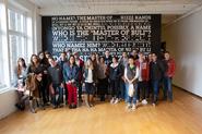 Students in Robert Knight's Art 116 class on their field trip to MassMOCA.