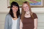 Senior geoscience majors Megan Fung and Lisa Feuerstein.