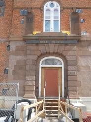 The front entrance of the former Minor Theater.