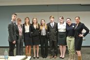 Hamilton's Mock Trial team at the regional qualifier.