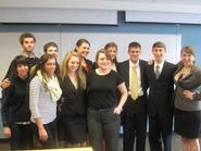 Members of the Mock Trial Team at the Regional Qualifer in Buffalo.