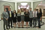 Members of Hamilton's Mock Trial team at ORCS.