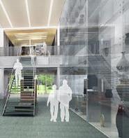 Architectural rendering of the open archive within the Ruth and Elmer Wellin Museum of Art at Hamilton College.