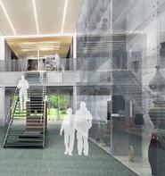 Architectural rendering of the open archive within the Ruth and Elmer Wellin Museum of Art at Hamilton College. 