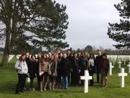 Hamilton students in Normandy.