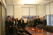 New York Program students at Barclays Capital with Professor Erol Balkan, George Mack '93 and Alexandra Leighton '09.