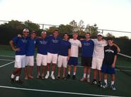 The men's tennis team won all five matches in Florida.