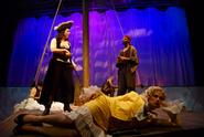 A scene from the Theatre Department production of <em>Wet, or Isabella the Pirate Queen Enters the Horse Latitudes</em>.