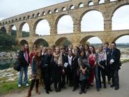 Hamilton students at the Pont du Gard.