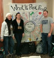Lauren Howe '13, Ellie Fausold 13 and Taylor Davis '15 at the Real Food Challenge summit.