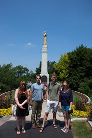 Alison Ritacco, Prof. Brent Plate, Prof. Robert Knight and Hannah Grace O'Connell at the Hill Cumorah Pageant in Palmyra, N.Y.