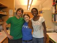 Christopher Rider ’12, Whitney Bachow ’13 and Fallon Chipidza ’10.