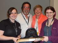 Lauren Lanzotti '14, Bill Sapsis, Gwen Suesse and Mary Lehner '12. 