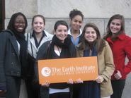 New York students with event coordinator Ivy Morgan.