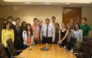 New York City Program students with Steve Sadove '73 (center).