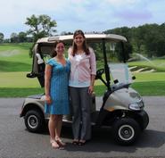 Samantha Sherman '15, left, with her supervisor Erin Walsh.