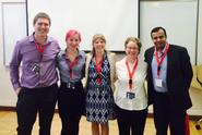 Seth Schermerhorn, Jennie Wilber ’17, Shannon Boley ’17, Talia Vaughan ’18 and Abhishek Amar at the EIR-AAR meeting.