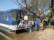Seds. class on the bank of a point bar some 5 km up the channel of Fish Creek.
