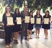 From left: Hannah Zucker, Kassandra Zaila, Maxwell Lopez, Deanna Cho, Christiana Westlin and Nikole Bonacorsi