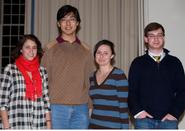 Rachel Pohl '11, Hanbin Yang '12, Rebecca Griffin '09, Stuart Lombardi '09.