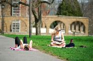 Students spend part of the summer working on research with a faculty member.