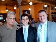 Ned Walker '62, Max Currier '10 and Matthew Zeller '04.