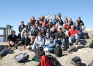 Students and faculty of Biology 237 at the top of Whiteface Mountain.
