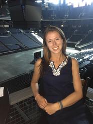 Katherine White '16 the Blue Jackets arena