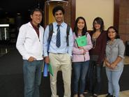 (l-r) Assistant Professor of Biology Wei-Jen Chang with Ravi Jariwala, Chun Yee Lau, Tani Leigh and Barsha Baral.